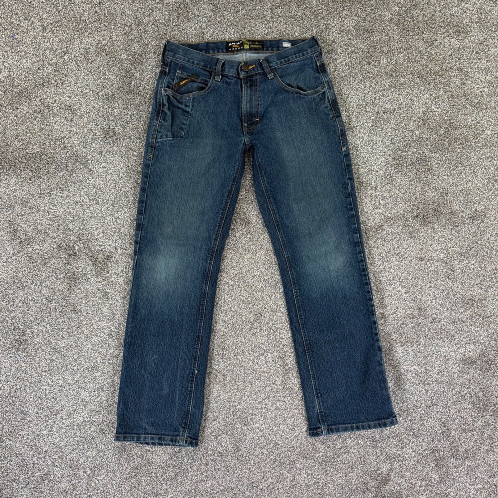 Ariat Rebar M5 DuraStretch Basic Straight Leg Fit Jeans Men 30x30 Blackstone